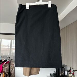 agnès b. Paris Pinstripe Cotton Pencil Skirt Made in France 40